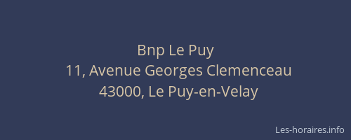 Bnp Le Puy