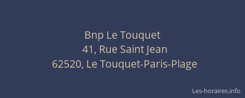 Bnp Le Touquet