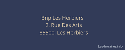 Bnp Les Herbiers
