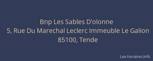 Bnp Les Sables D'olonne