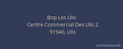 Bnp Les Ulis