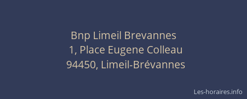 Bnp Limeil Brevannes
