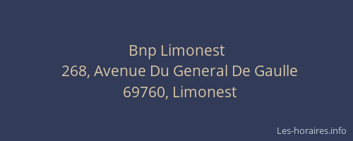Bnp Limonest