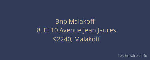 Bnp Malakoff