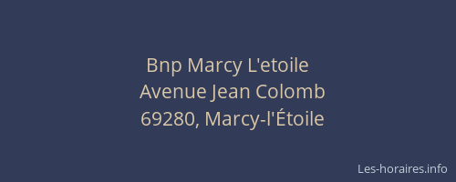 Bnp Marcy L'etoile