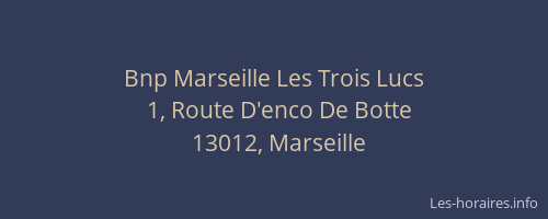 Bnp Marseille Les Trois Lucs