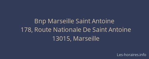 Bnp Marseille Saint Antoine