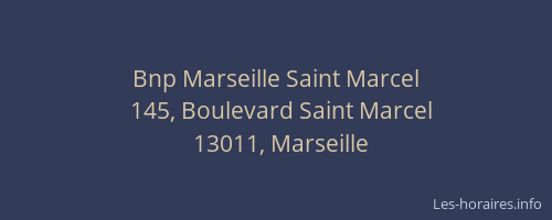 Bnp Marseille Saint Marcel