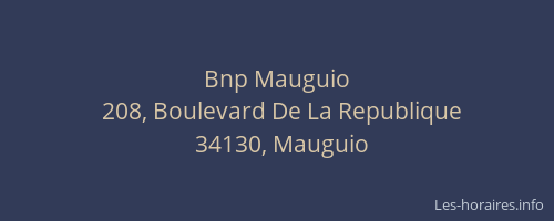 Bnp Mauguio