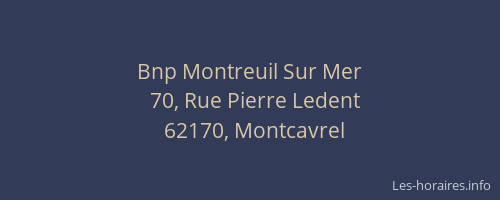 Bnp Montreuil Sur Mer