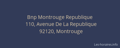 Bnp Montrouge Republique