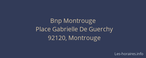 Bnp Montrouge