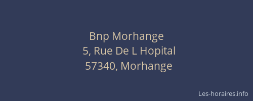 Bnp Morhange