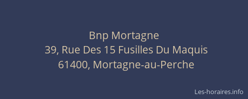 Bnp Mortagne