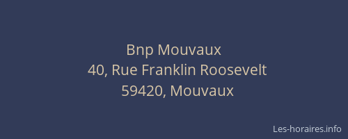 Bnp Mouvaux