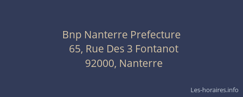 Bnp Nanterre Prefecture