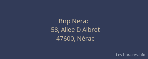 Bnp Nerac