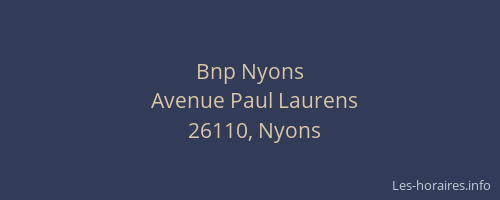 Bnp Nyons