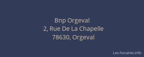 Bnp Orgeval