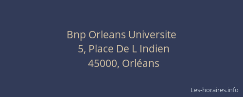 Bnp Orleans Universite