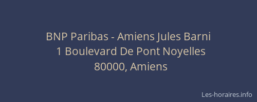 BNP Paribas - Amiens Jules Barni