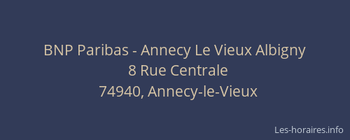 BNP Paribas - Annecy Le Vieux Albigny