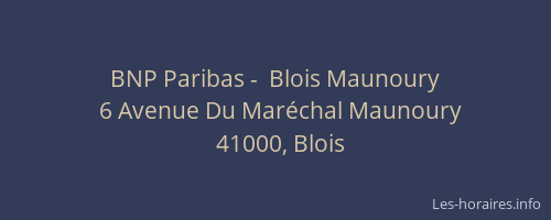 BNP Paribas -  Blois Maunoury