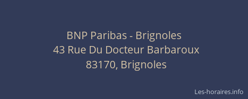 BNP Paribas - Brignoles