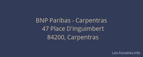 BNP Paribas - Carpentras