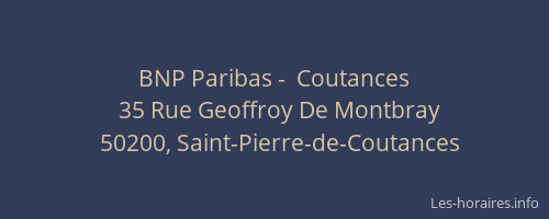 BNP Paribas -  Coutances