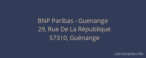 BNP Paribas - Guenange