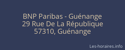 BNP Paribas - Guénange