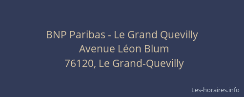 BNP Paribas - Le Grand Quevilly