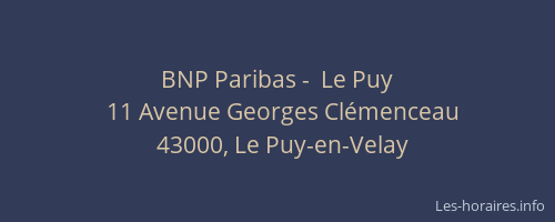 BNP Paribas -  Le Puy