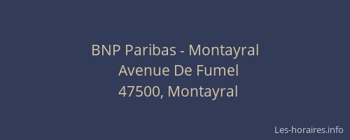 BNP Paribas - Montayral
