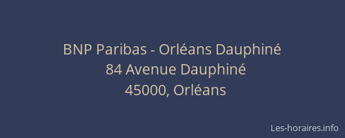 BNP Paribas - Orléans Dauphiné