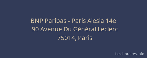 BNP Paribas - Paris Alesia 14e