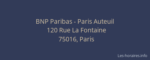BNP Paribas - Paris Auteuil