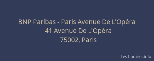 BNP Paribas - Paris Avenue De L'Opéra