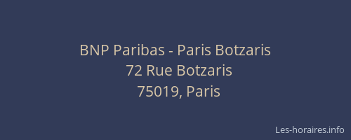 BNP Paribas - Paris Botzaris