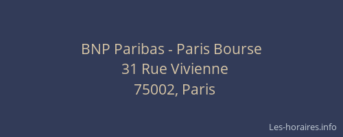 BNP Paribas - Paris Bourse