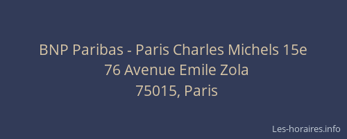 BNP Paribas - Paris Charles Michels 15e