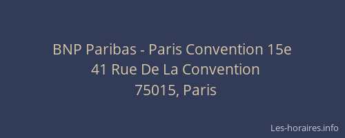 BNP Paribas - Paris Convention 15e