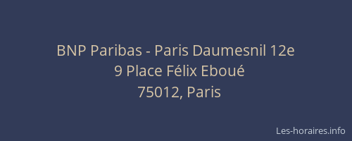 BNP Paribas - Paris Daumesnil 12e