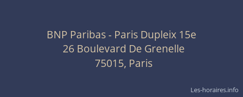 BNP Paribas - Paris Dupleix 15e