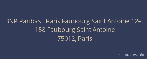 BNP Paribas - Paris Faubourg Saint Antoine 12e
