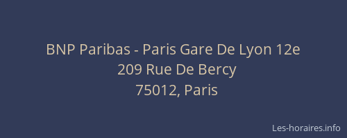 BNP Paribas - Paris Gare De Lyon 12e