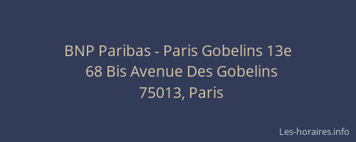 BNP Paribas - Paris Gobelins 13e