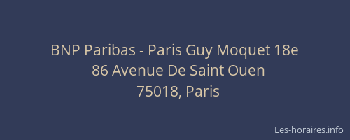 BNP Paribas - Paris Guy Moquet 18e
