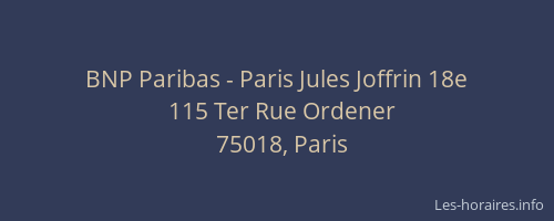 BNP Paribas - Paris Jules Joffrin 18e